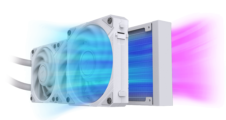 AORUS WATERFORCE II 360 ICE Liquid CPU Cooler, 360mm Radiator with